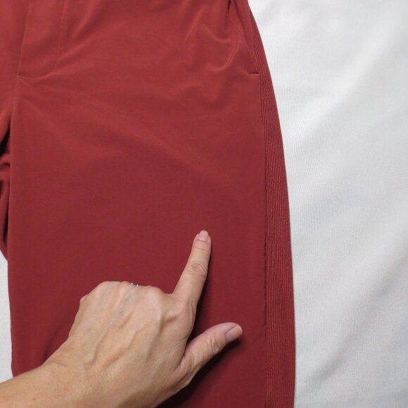 ATHLETA womens PANTS rust BROOKLYN ANKLE lightweight ATHLETIC comfy SIZE 10 - Picture 7 of 14